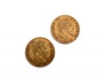2 PIECES or 5 francs 1860 BB, 1866 A
Vendu sur...