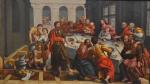 ECOLE FRANCAISE du XVIIème
La Cène
Huile sur toile
96 x 170 cm...
