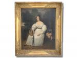ECOLE FRANCAISE du XIXème
Portrait de dame dans son parc
Huile sur...