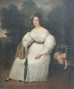 ECOLE FRANCAISE du XIXème
Portrait de dame dans son parc
Huile sur...