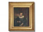 ECOLE du XIXème
Portrait d'homme au médaillon
Huile sur toile 
24.5 x...