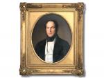 Jacques J. Leopold LOUSTAU (1815-1894)
Portrait d'homme, 1849. 
Huile sur toile...