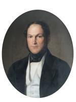 Jacques J. Leopold LOUSTAU (1815-1894)
Portrait d'homme, 1849. 
Huile sur toile...