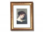 ECOLE FRANCAISE début XXème
Jeune femme de profil
Pastel
32.5 x 22.5 cm...