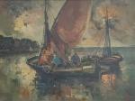 Raphaël LUDOVIC (XXème)
Tartanes au port
Huile sur toile signée en bas...
