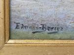 Edmond BORIES (1857-1926)
Paysage à la barque
Huile sur panneau signée en...