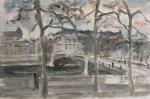 René LEVREL (1900-1981)
Pont de Paris
Aquarelle signée en bas à gauche
17.5...