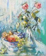 Marguerite DELPY (1910-1991)
Nature morte au vase de roses
Huile sur toile...