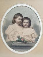 ECOLE fin XIXème - début XXème
Les deux enfants
Photogravure à vue...
