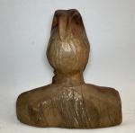 d'après Henriette PORSON (1874-1963)
Vieille bigoudène
Buste en bois sculpté, porte une...