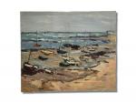 Henri BIARD (1918-2001)
Bateaux à marée basse
Huile sur toile 
54 x...