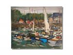Henri BIARD (1918-2001)
Voiliers au port
Huile sur toile
50 x 61 cm