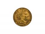 Une PIÈCE or, 20 francs Cérès 1851 A
Vendu sur désignation,...