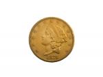 Une pièce or, 20 dollars Liberty, 1874
Lot conservé en banque,...