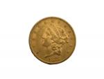 Une pièce or, 20 dollars Liberty, 1875
Lot conservé en banque,...