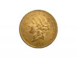Une pièce or, 20 dollars Liberty, 1899
Lot conservé en banque,...