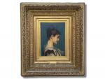 Jules Adolphe GOUPIL (1839-1883)
Portrait de dame de profil
Huile sur panneau...
