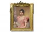 Urbain BOURGEOIS (1842-1911)
Portrait de dame, 1897. 
Huile sur toile signée...