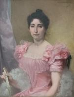 Urbain BOURGEOIS (1842-1911)
Portrait de dame, 1897. 
Huile sur toile signée...