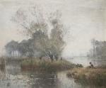 Louis Aimé JAPY (1840-1916)
Personnages près d'un plan d'eau
Huile sur toile...