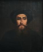 ECOLE fin XIXème
Portrait d'homme au turban
Huile sur toile signée au...