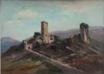 A. LACOMBE (XXème)
Le château en ruines sur la colline
Huile sur...