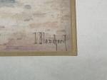 L. BLANCHARD (XXème)
Bretonnes devant l'église
Aquarelle signée en bas à droite
31.5...