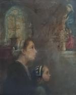 Raphaël SCHWARTZ (XIX-XXème)
Mère et sa fille en prière devant la...
