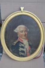 ECOLE FRANCAISE fin du XVIIIème siècle
Portrait d'homme au jabot blanc
Toile...
