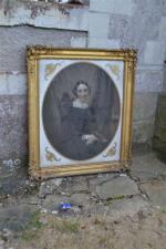 ECOLE FRANCAISE XIXème siècle
Portrait de dame
Pastel, cadre doré
