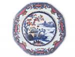 CHINE 
Assiette octogonale en porcelaine à décor Imari
XVIIIème
D.: 22.8 cm...