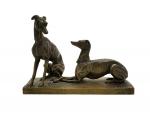 Charles A. WILKINSON (1830-?)
Les deux chiens
Bronze patiné, signé et cachet...