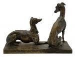 Charles A. WILKINSON (1830-?)
Les deux chiens
Bronze patiné, signé et cachet...
