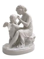 d'après Louis Simon BOIZOT (1743-1809)
La leçon à l'amour
Groupe en porcelaine...
