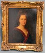 ECOLE FRANCAISE XVIIIème siècle, suiveur de Rigaud
Marie Françoise de Bournonville
Duchesse...
