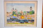 Gilbert PAJOT (1902-1952)
Noirmoutier
Aquarelle gouachée sur papier signée en bas à...