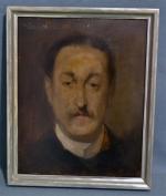 Eugène CARRIERE (1849-1906)
Portrait du graveur Clochez
Huile sur toile signée et...