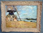 Maurice LELIEVRE (1848-1897)
Paysage breton au moulin
Huile sur toile signée en...