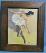 Georges Pierre GUINEGAULT (1893-?)
La danseuse
Huile sur toile signée en bas...