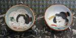 CHINE
Deux petits bols en porcelaine à décor de femme et...