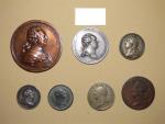 Médailles de table : 7 pièces Louis XVI : Ludovicus XVI par...
