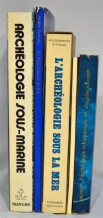 Archéologie sous-marine. 5 volumes modernes :  - Archéologie sous-marine,...