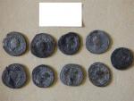 Monnaie : 9 monnaies romaines.