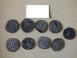 Monnaie : 9 monnaies romaines.