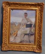 Paul CHABAS (1869-1937)
La femme au chapeau
Huile sur toile signée en...