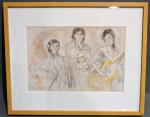 Jean LAUNOIS (1898-1942)
Les trois filles
Dessin rehaussé signé en bas à...
