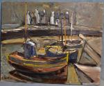 Georges LAPORTE (1926-2000)
Le port, 1960
Huile sur toile signée et datée...