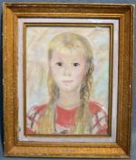 Henry SIMON (1910-1987)
Portrait de jeune fille
Pastel signé en haut à...