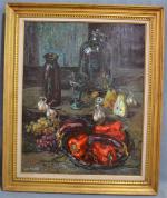 Jean RIGAUD (1912-1999)
Les poivrons, 78
Huile sur toile signée en bas...