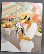 Yveline GUIL'HAUMON (né en 1953)
La dame aux fleurs
Huile sur toile...